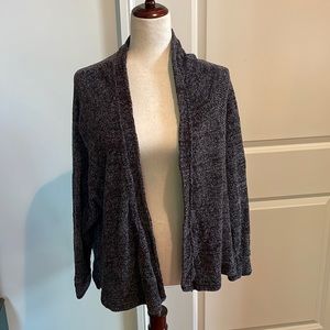Urban Outfitters Medium Gray Chenille Long Sleeve Open Front Cardigan